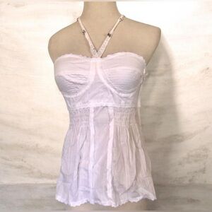🆕 [LaROK] White Cotton Bustier Cami Top Sz: XS
